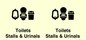 DV10664: Toilets: Stalls and Urinals with Sanitary bins