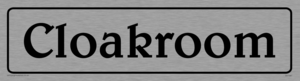 DV1067: cloakroom - door sign