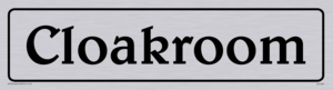 DV1067: cloakroom - door sign