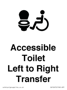 DV10670: Accessible Toilet with Left to Right Transfer