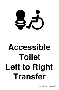 DV10670: Accessible Toilet with Left to Right Transfer