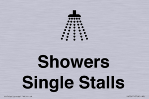 Js106 Shower Sign DV10674: Showers with Single Stalls – Viking Signs