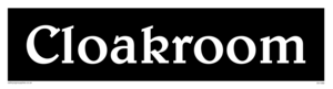 DV1068: cloakroom - door sign
