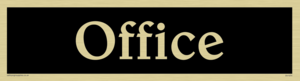 DV1074: office - door sign