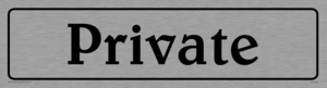 DV1075: private - door sign