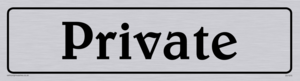 DV1075: private - door sign