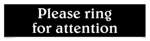 DV1084: please ring for attention - sign