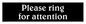 DV1084: please ring for attention - sign