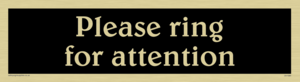 DV1084: please ring for attention - sign