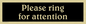 DV1084: please ring for attention - sign