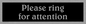 DV1084: please ring for attention - sign
