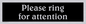 DV1084: please ring for attention - sign