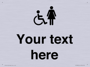 DV10856: Custom information: disabled and female