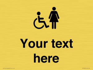 DV10856: Custom information: disabled and female