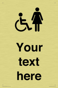 DV10856: Custom information: disabled and female