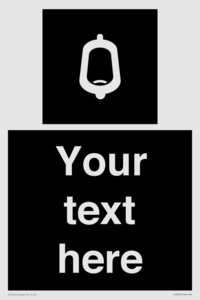 DV10877: Custom information: black panel -urinal toilet