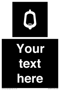 DV10877: Custom information: black panel -urinal toilet