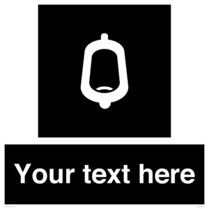 DV10877: Custom information: black panel -urinal toilet