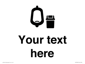 DV10924: Custom information: Urinal toilet with Sanitary Bin