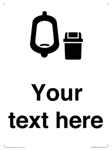 DV10924: Custom information: Urinal toilet with Sanitary Bin