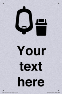 DV10924: Custom information: Urinal toilet with Sanitary Bin