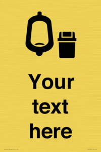 DV10924: Custom information: Urinal toilet with Sanitary Bin