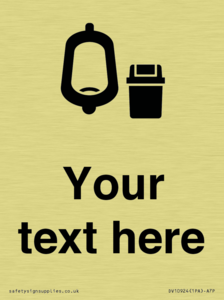 DV10924: Custom information: Urinal toilet with Sanitary Bin