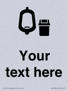 DV10924: Custom information: Urinal toilet with Sanitary Bin