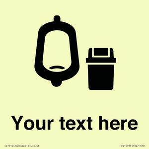 DV10924: Custom information: Urinal toilet with Sanitary Bin