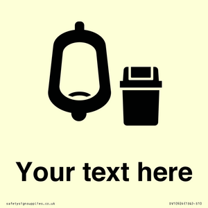 DV10924: Custom information: Urinal toilet with Sanitary Bin