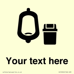 DV10924: Custom information: Urinal toilet with Sanitary Bin