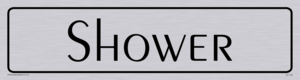 DV1108: shower - door sign