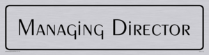 DV1113: managing director - door sign