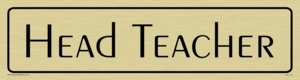DV1114: head teacher - door sign