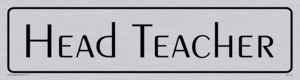 DV1114: head teacher - door sign