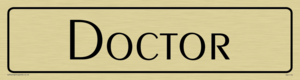 DV1115: doctor - door sign