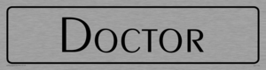 DV1115: doctor - door sign