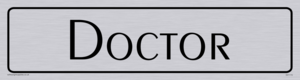 DV1115: doctor - door sign