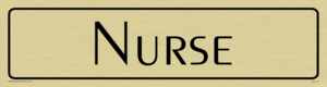 DV1117: nurse - door sign