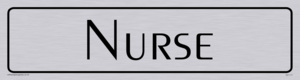 DV1117: nurse - door sign