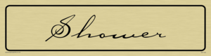 DV1120: shower - door sign