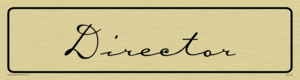 DV1123: director - door sign
