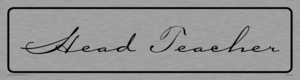 DV1126: head teacher - door sign