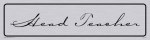 DV1126: head teacher - door sign