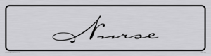 DV1129: nurse - door sign
