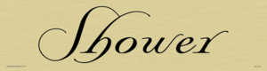 DV1132: shower - door sign