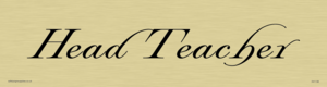 DV1138: head teacher - door sign