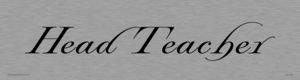 DV1138: head teacher - door sign