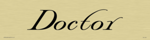 DV1139: doctor - door sign