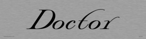 DV1139: doctor - door sign